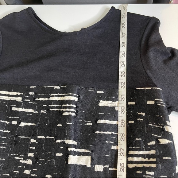 Piazza Sempione Wool Printed Long Sleeve Knee-Length Shift Dress - Picture 7 of 12